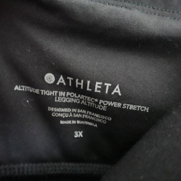 Athleta Altitude Tight 3X Polartec Power Stretch Black Legging Winter Activewear - Picture 3 of 8
